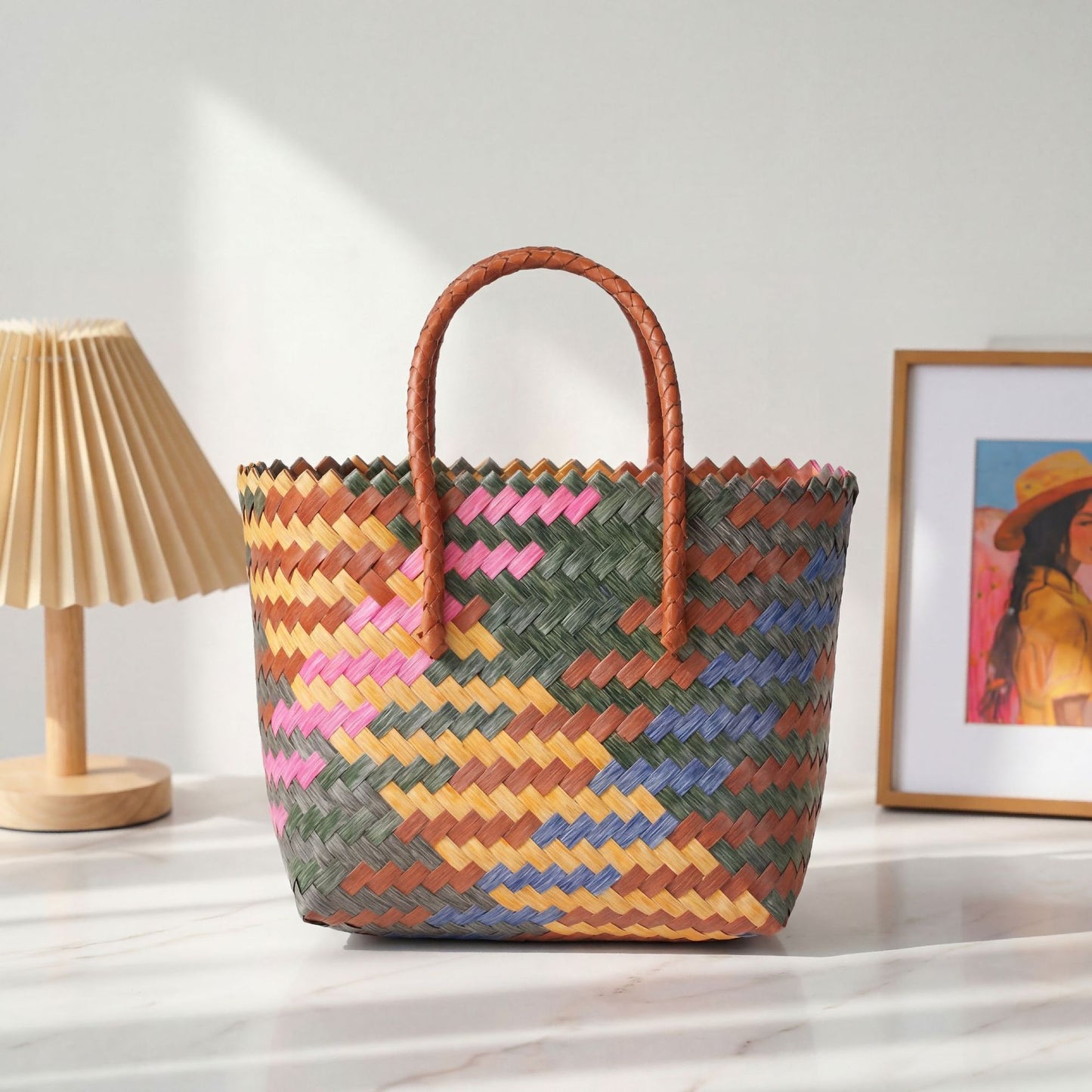 Handtasche Aus Geflochtenem Material Brehn