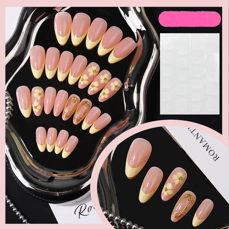 Elegante florale Press-On-Nagel-Set Brehn