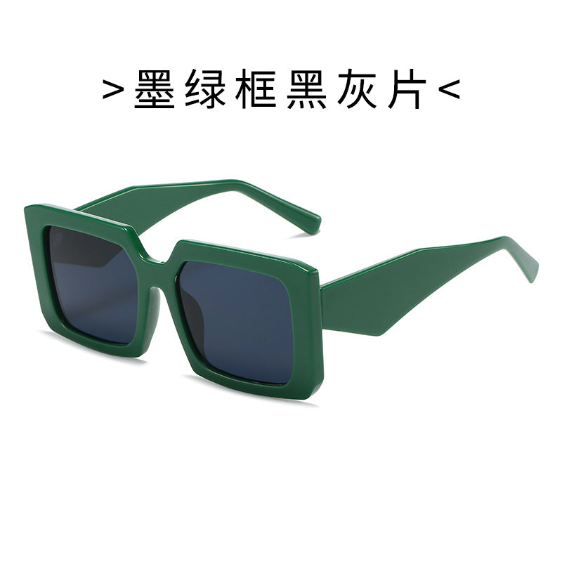 Damen Geometrische Sonnenbrille mit breitem Rahmen Brehn