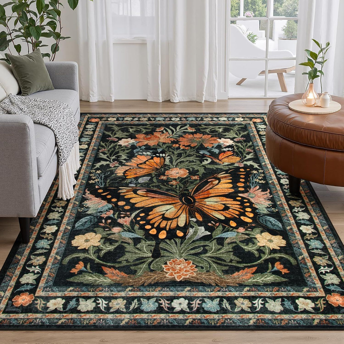 Dekorativer floraler Teppich