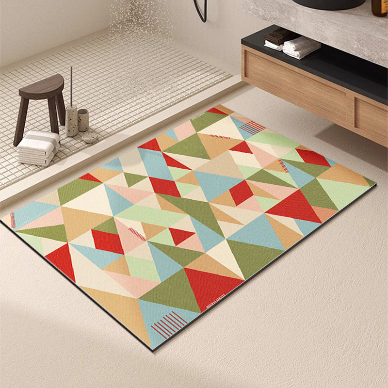 Geometrisch gemusterte Badematte Brehn