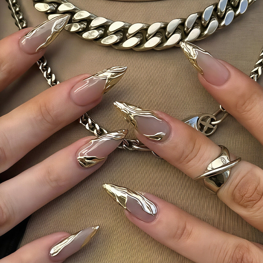 Premium Marmor Design Press-On Nagelset Brehn