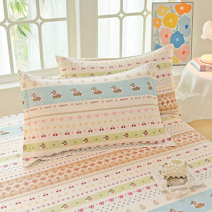 Blumenmuster Kissenbezug Set