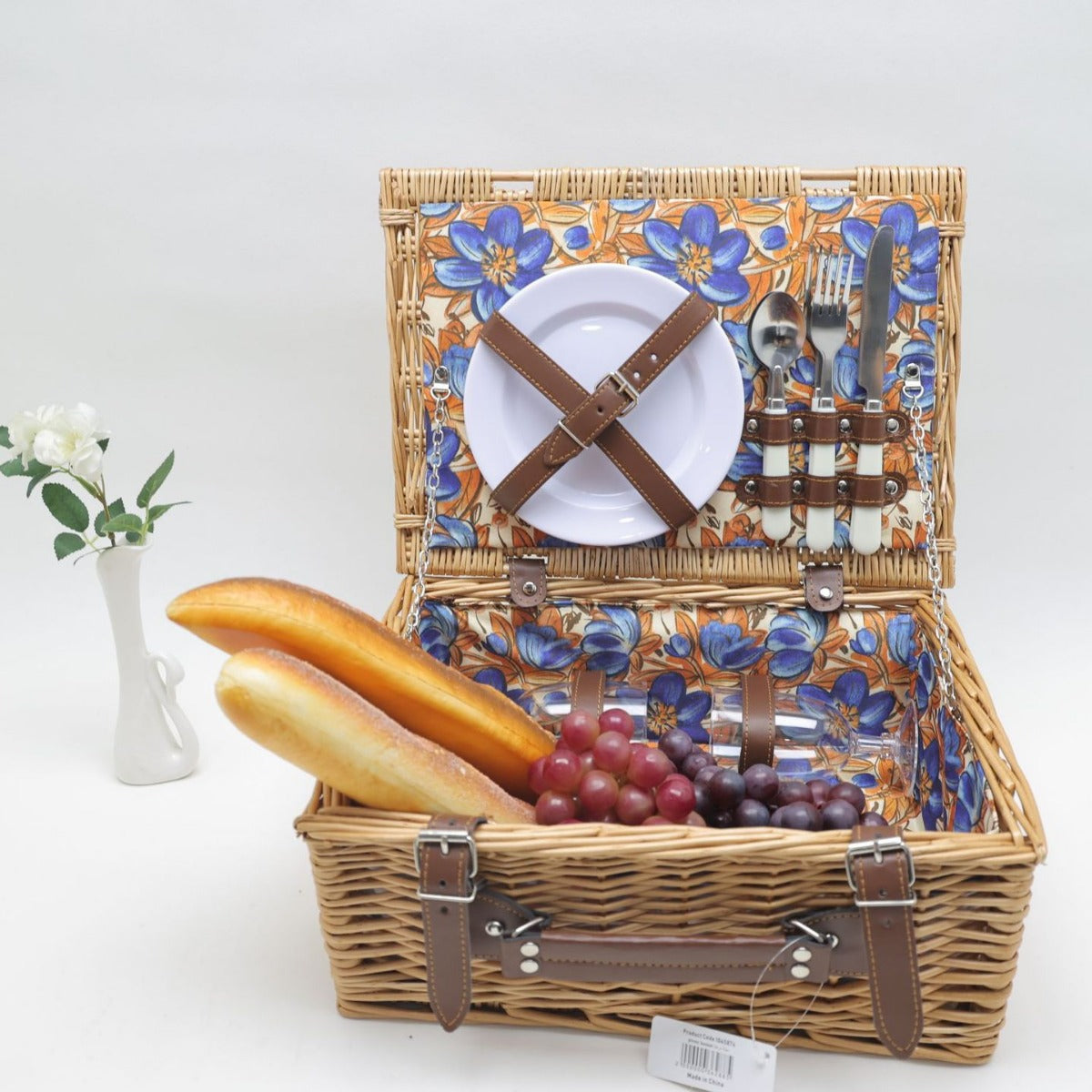 Damen Picknickkorb mit integriertem Geschirr und Kühltasche Brehn