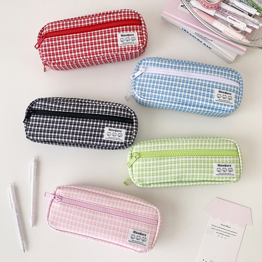 Karierter Bleistiftetui Organizer