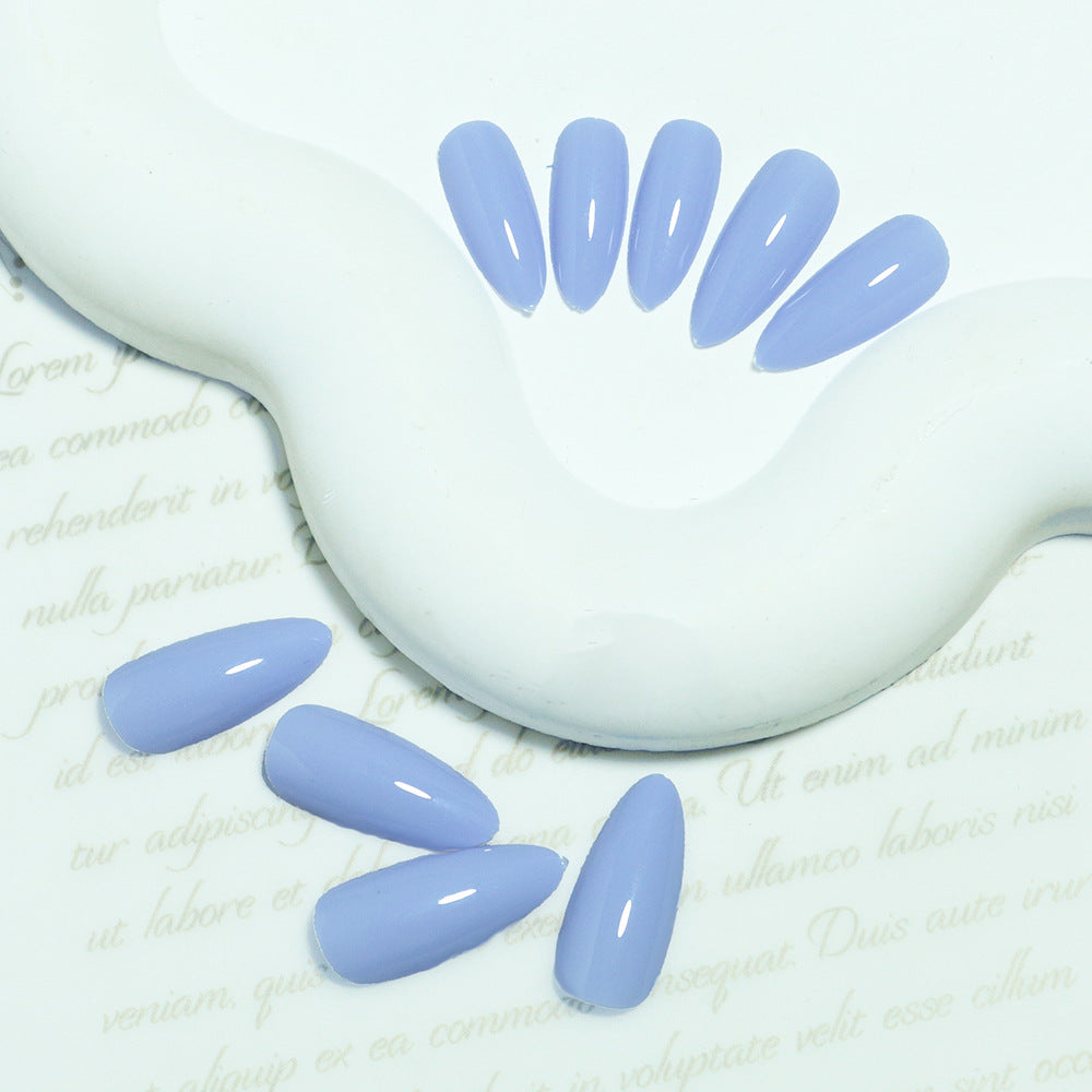 Premium Glossy Mandelförmige Press-On Nail Set Brehn
