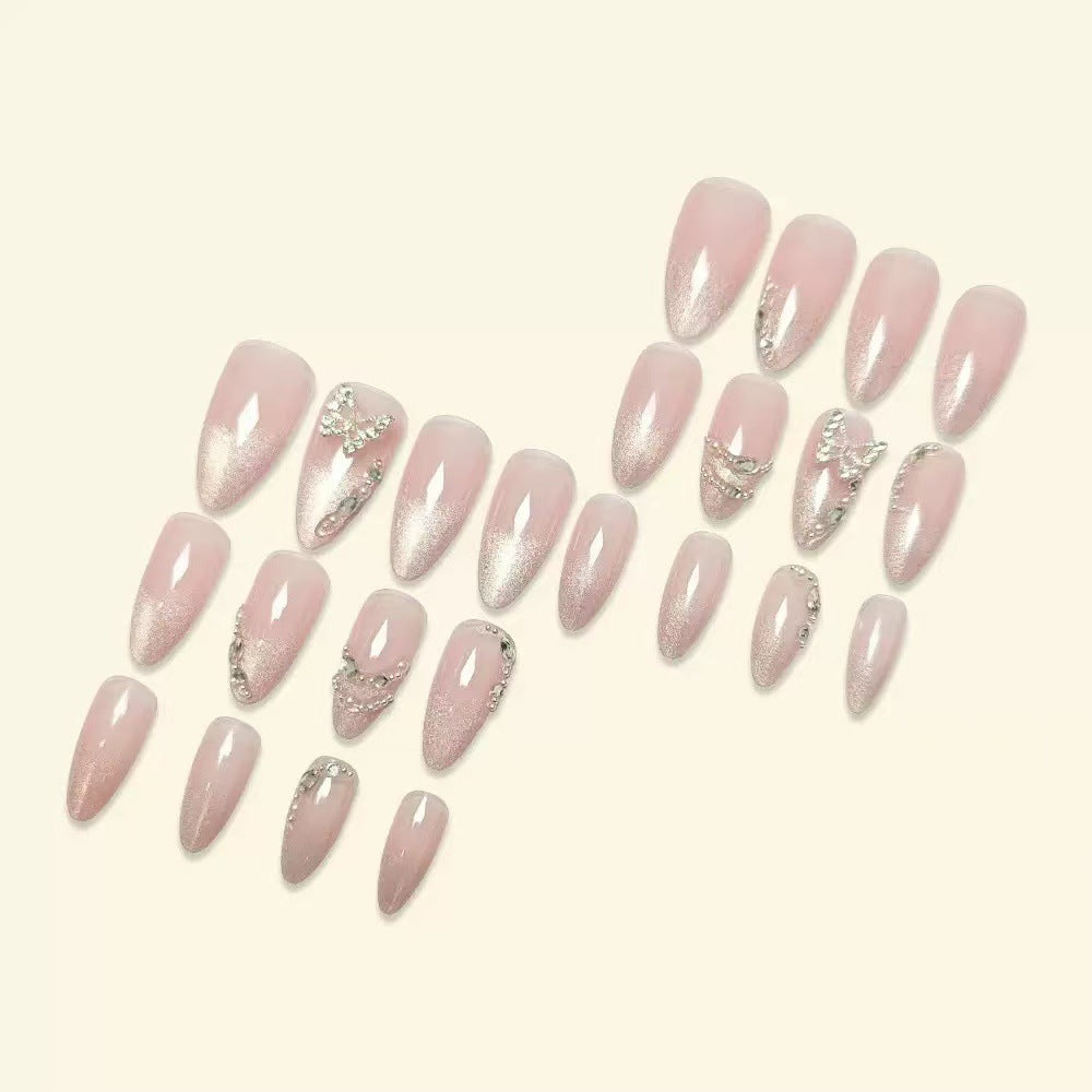 Künstlerische Stiletto-Nagelerweiterungen mit Strass-Akzenten Brehn
