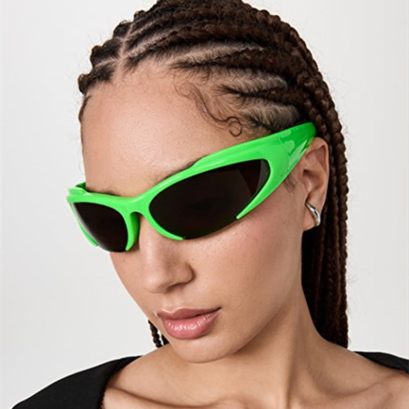 Damen Sportliche UV-Schutz-Sonnenbrille mit aerodynamischem Design Brehn