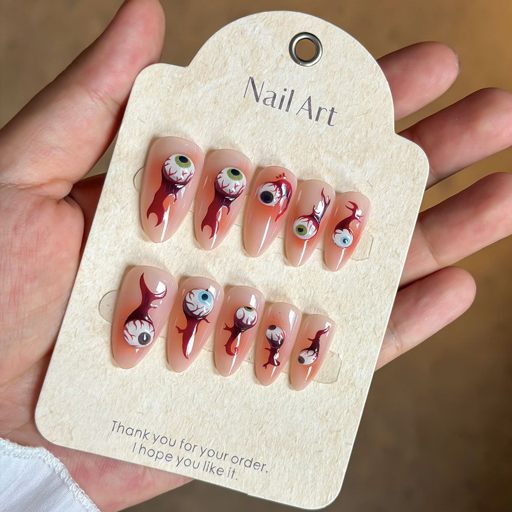 Künstlerisches Lebhaftes Design Press-On Nagelset Brehn