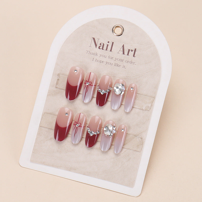 Glänzendes dekoratives Press-On-Nagelset Brehn