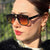 Damen modische quadratische Sonnenbrille mit luxuriösen Details Brehn