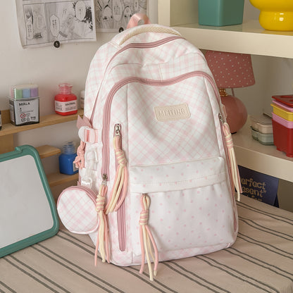 Stylische Karomuster-Rucksack Brehn