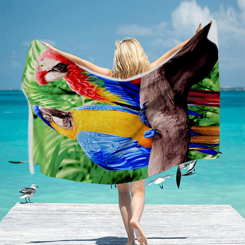 Strandtuch mit lebhaftem Tropenmotiv Brehn