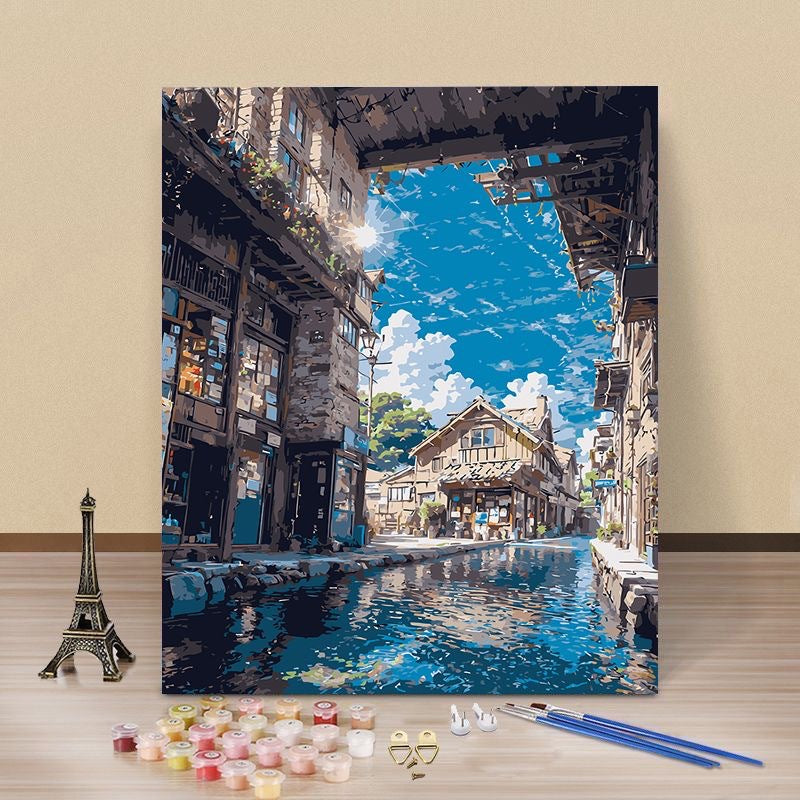 Artistisches Kaffeehaus-Leinwand-Kunst-Set Brehn