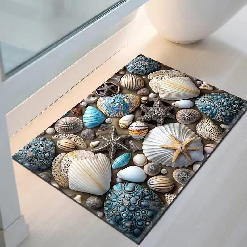 Küstenschalen-Design Badezimmermatte Brehn