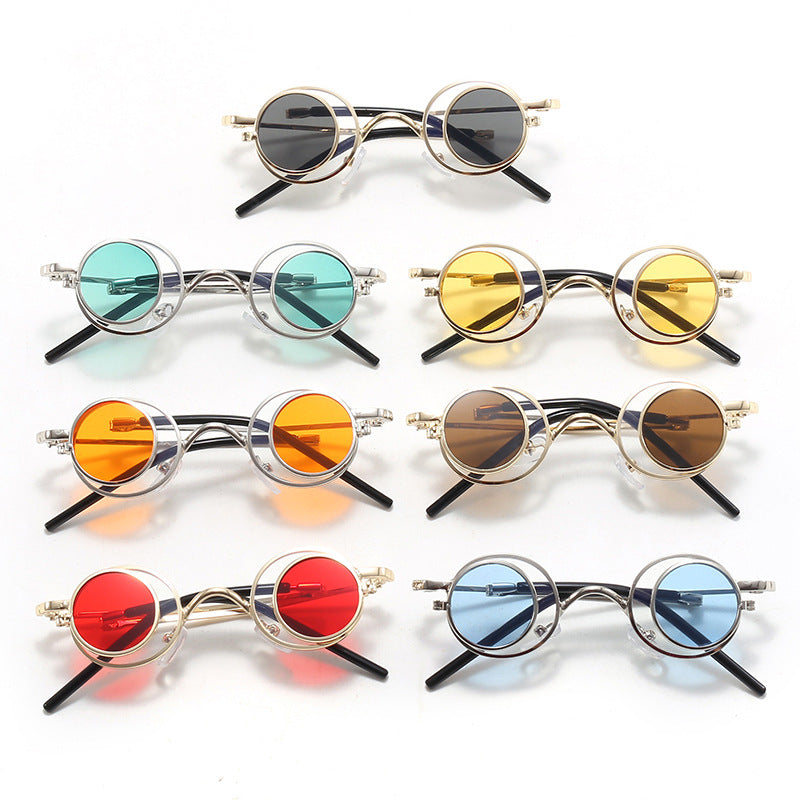 Damen Modische runde Sonnenbrille mit elegantem Metallrahmen Brehn
