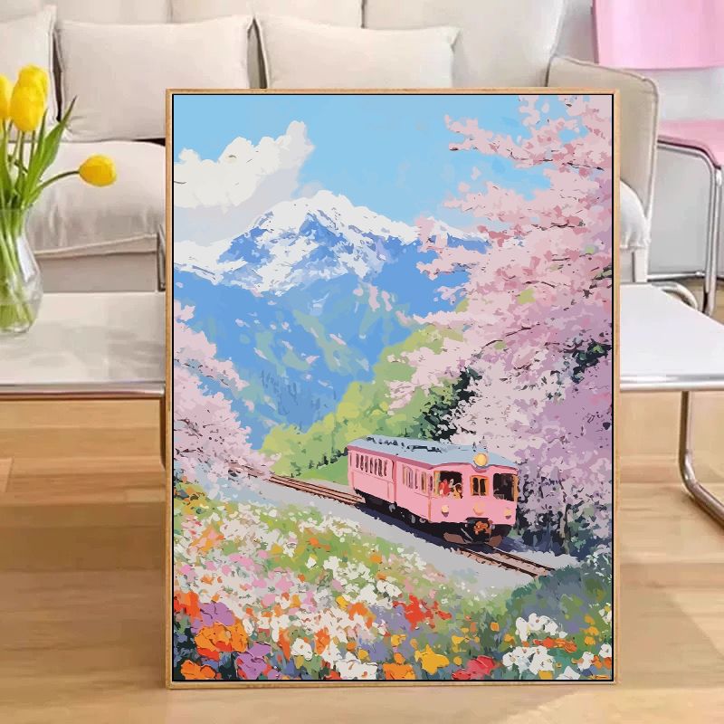 Scenic Train Landschaft Wandkunst Brehn