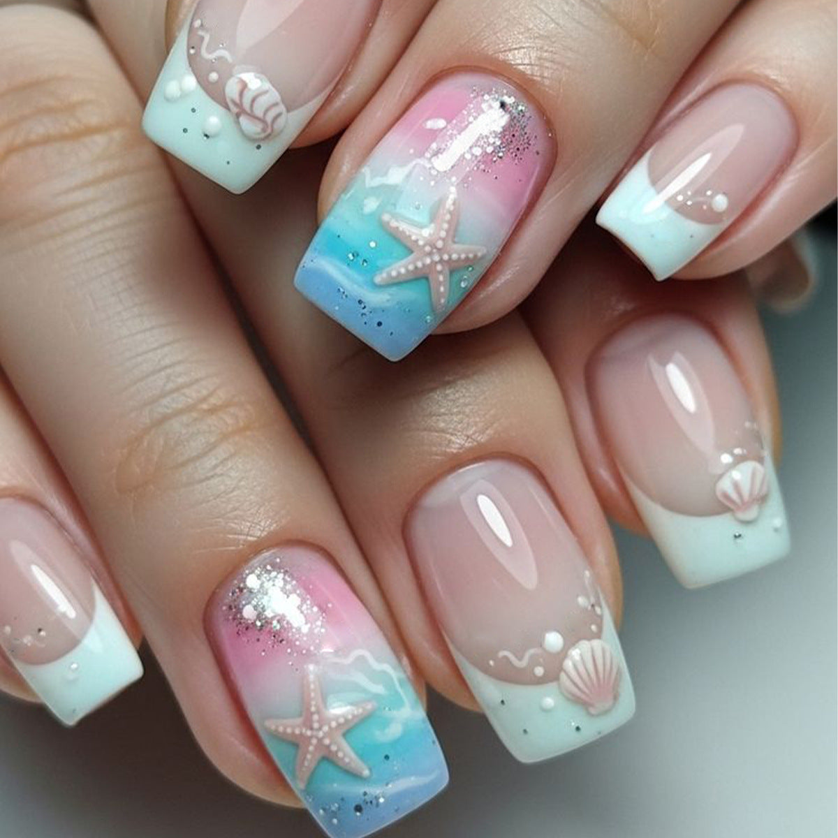 Küstenmotiv Nagelkunst Dekoration Set Brehn