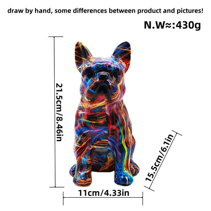 Künstlerisch gestaltete Bulldoggenfigur Brehn