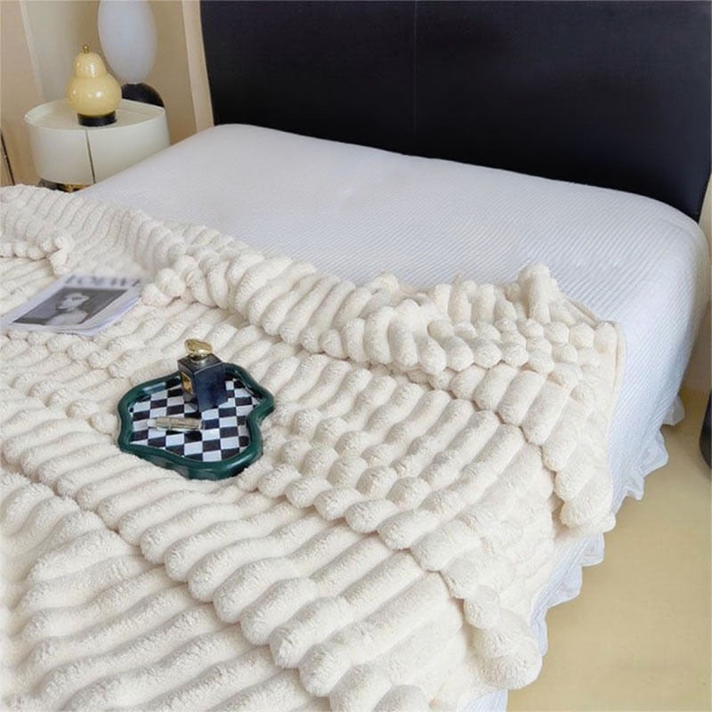 Damen Ultraweiche Kuscheldecke mit Wellenstruktur Brehn