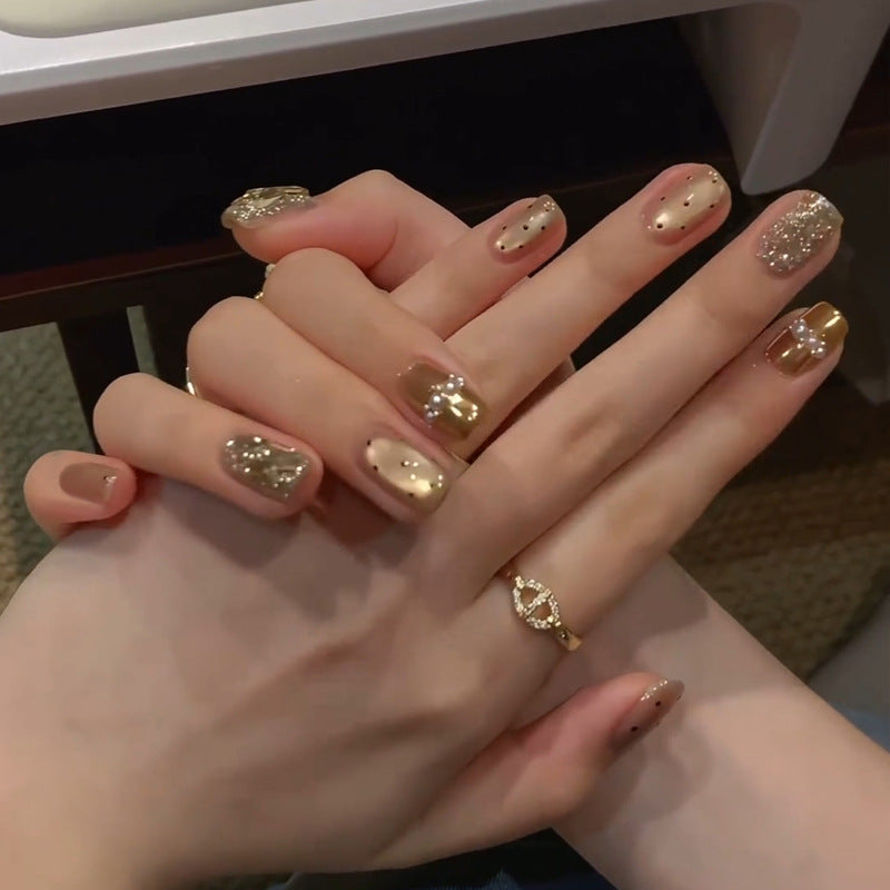 Premium Glittery Press-On Nail Set Brehn