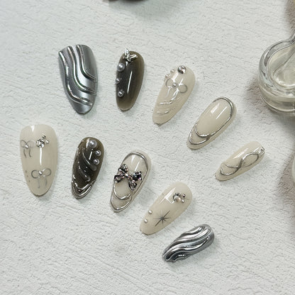Künstlerische Marmor-Effekt Nagelspitzen Brehn