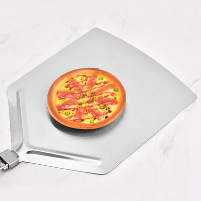 lange Griffe perforierte Pizzaschaufel Set mit Holzgriff Edelstahl Schneider und Dreieckserver Brehn