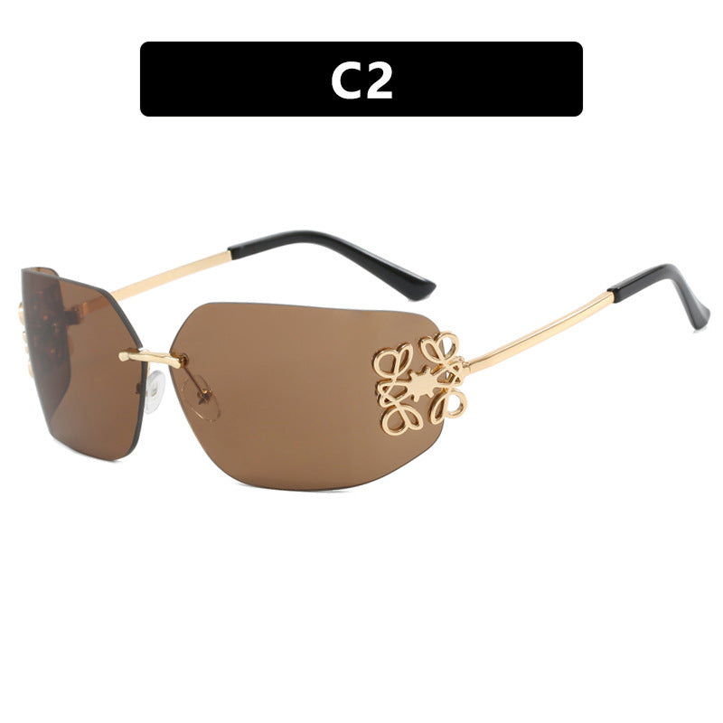 Damen extravagant gestaltete Sonnenbrille mit eleganten Verzierungen Brehn