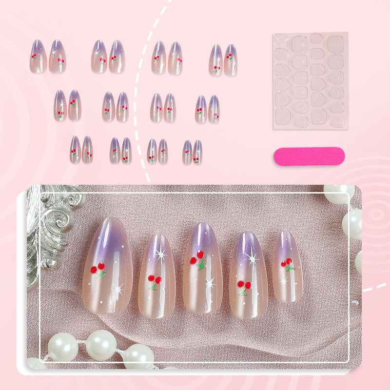Kirschblüten-Themen Press-On Nagelkunst Brehn