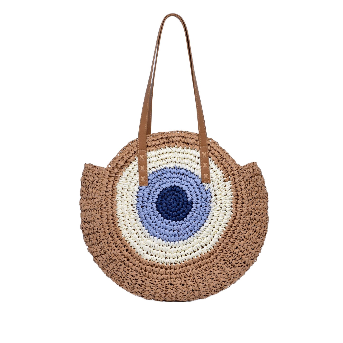 Handgefertigte Runde Basttasche Brehn