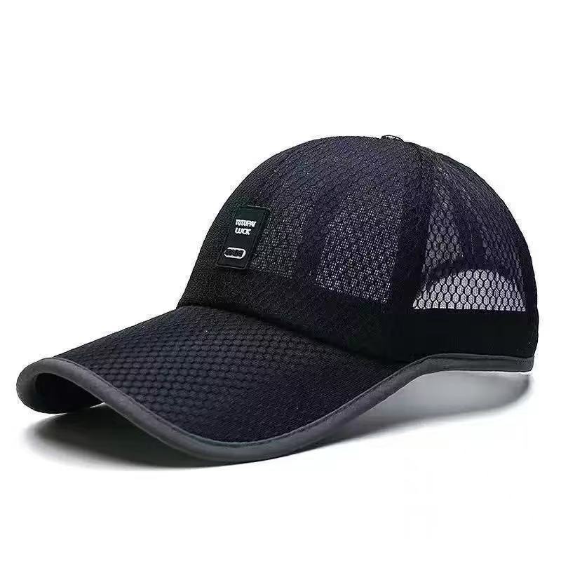 atmungsaktive Mesh-Baseballmütze mit verstellbarem Rückenverschluss und gebogenem Schirm Brehn