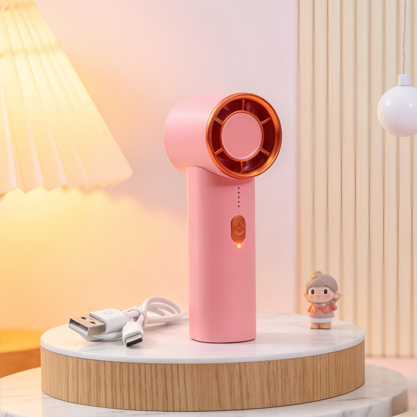 Damen Tragbarer Handventilator mit USB-C-Ladefunktion und leistungsstarkem Luftstrom Brehn