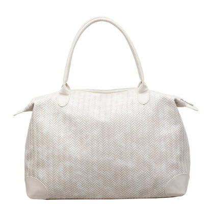 Gewebe Leder Reise Handtasche