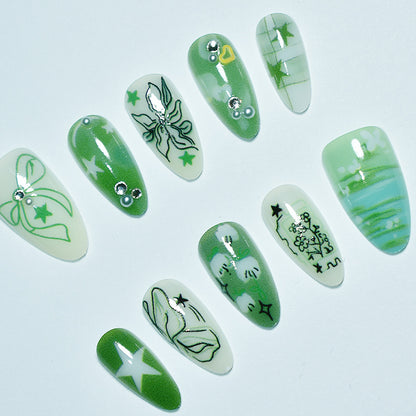Künstlerische Botanische Nagelspitzen Brehn