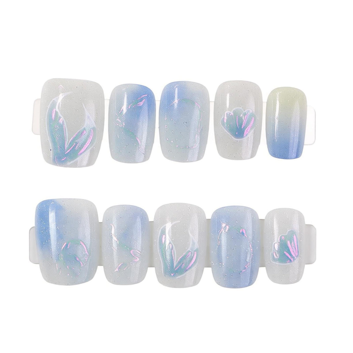 Elegantes Künstlerisches Press-On-Nagelset Brehn
