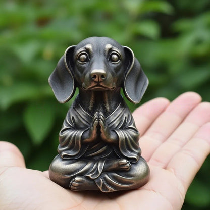 Dekorative meditierende Hundefigur Brehn