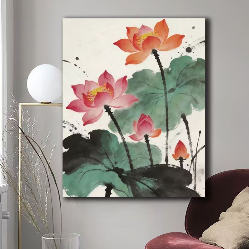 Elegante Blumige Leinwandkunst Brehn