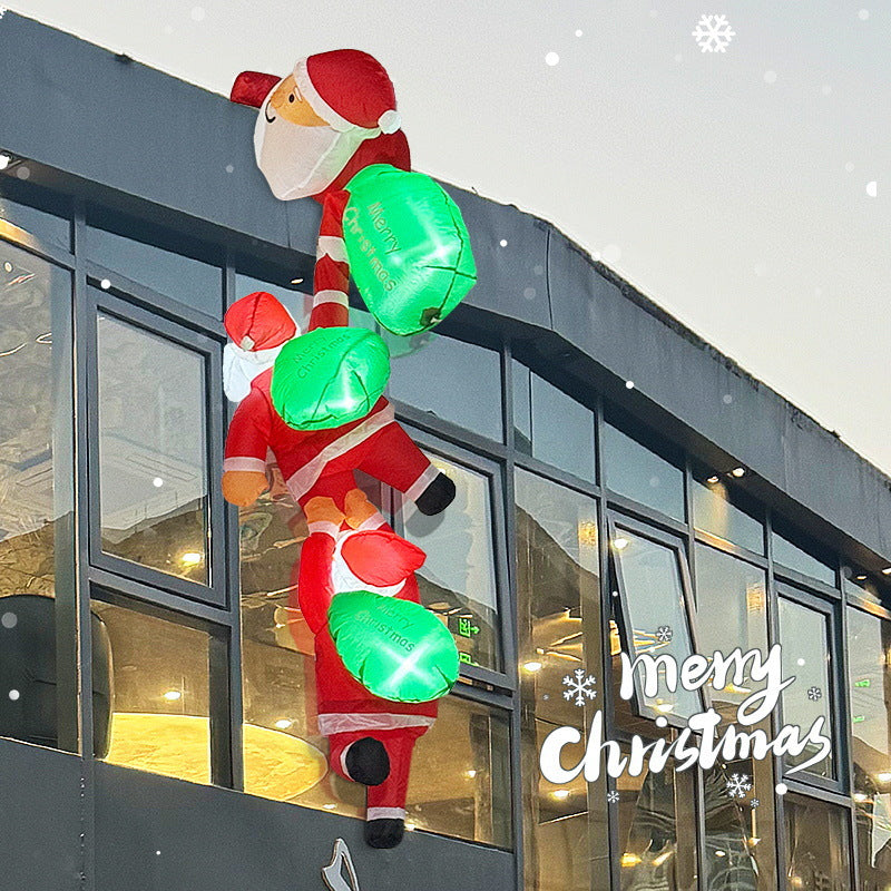 Lustige Weihnachtsmann Kletterfigur Brehn