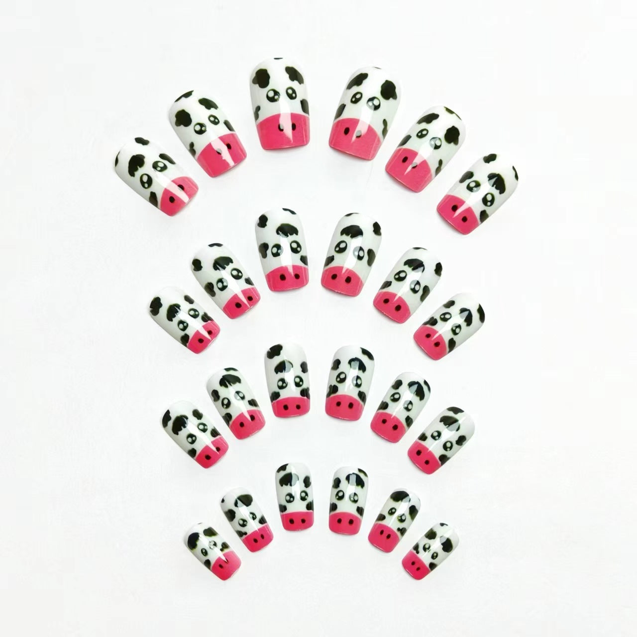 Verspielte kuh-Themen Nagelkunst Brehn