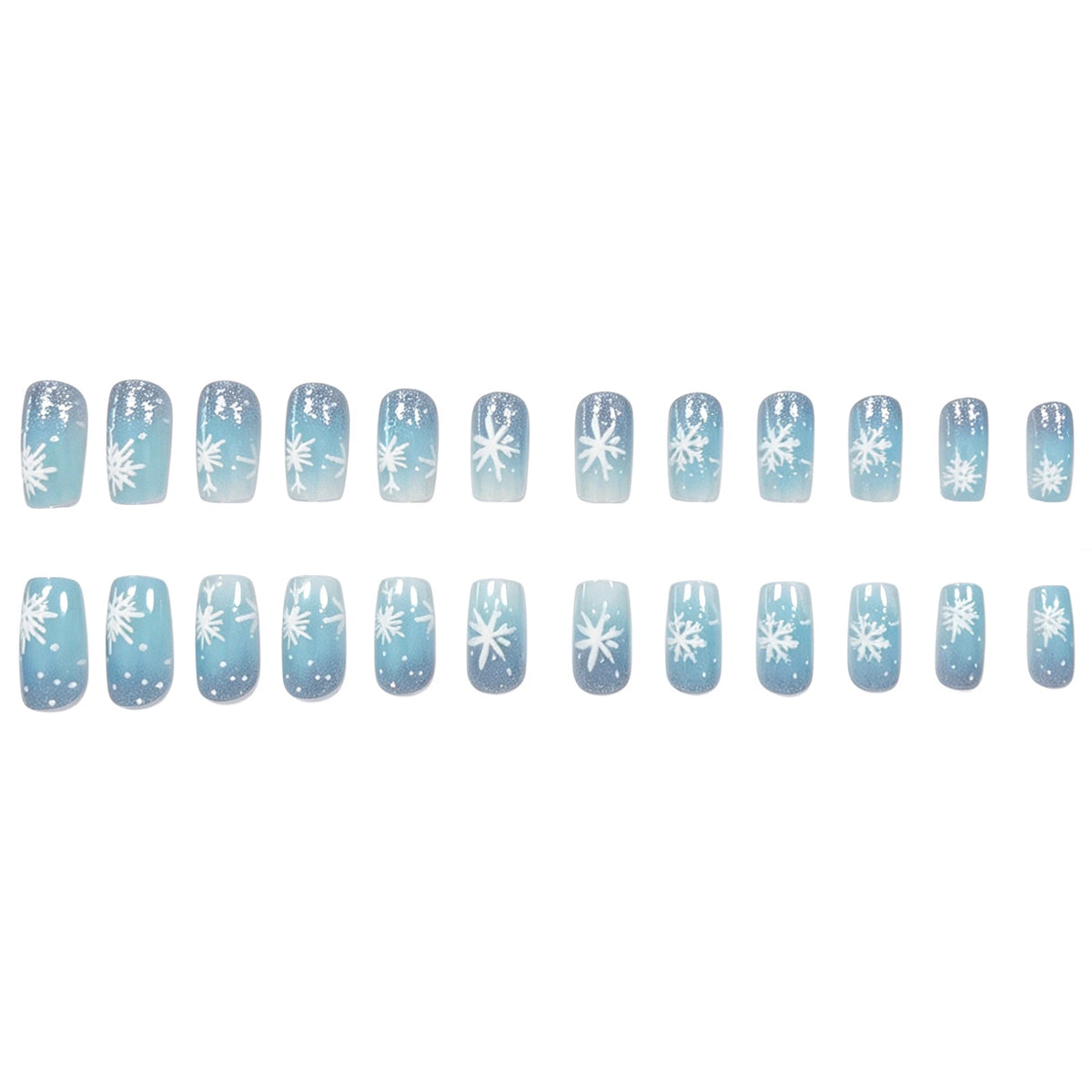 Frosted Snowflake Gel Nail Art Set Brehn