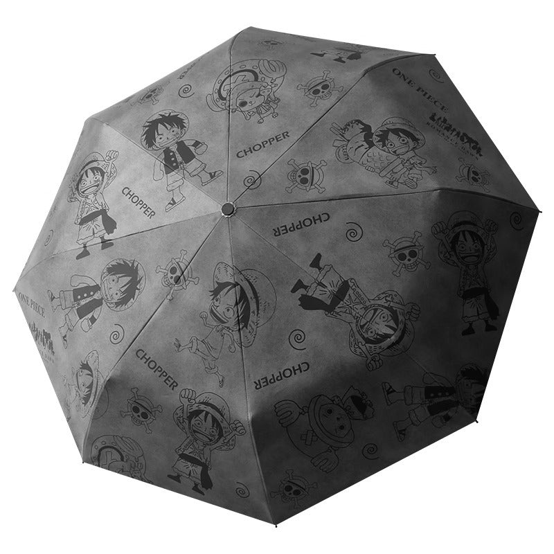 Damen Automatischer Faltregenschirm mit hochwertigem One Piece Design Brehn