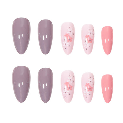 Floral Design Stiletto Nail Set Brehn