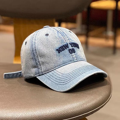 Damen Vintage-inspirierte Denim Baseballmütze Brehn