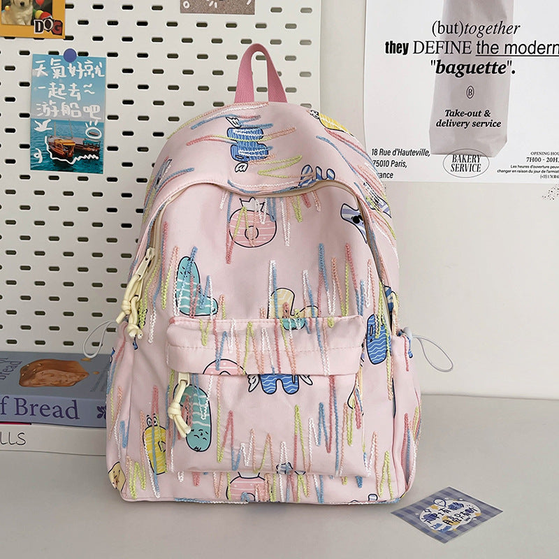 Spaß gemusterter Schulrucksack