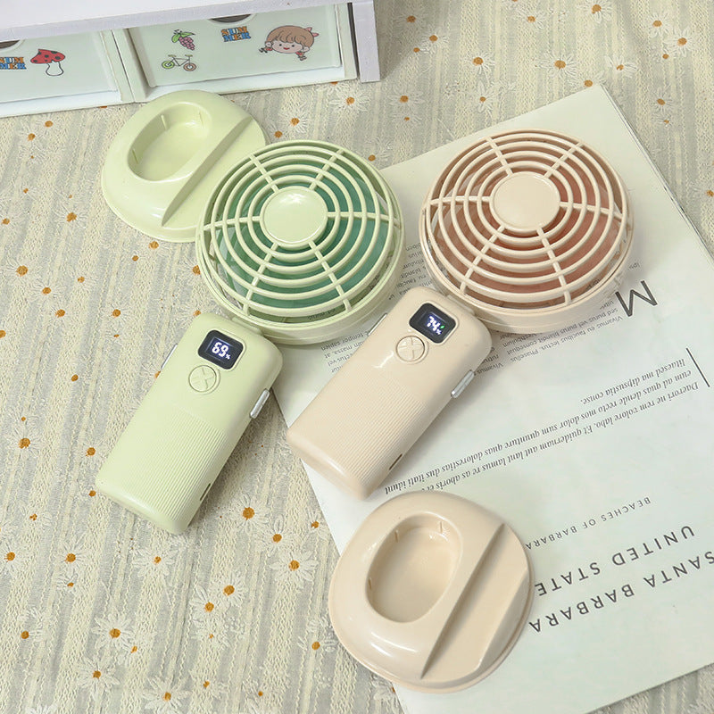 Frauen Tragbarer Mini Ventilator mit Digitalanzeige Brehn