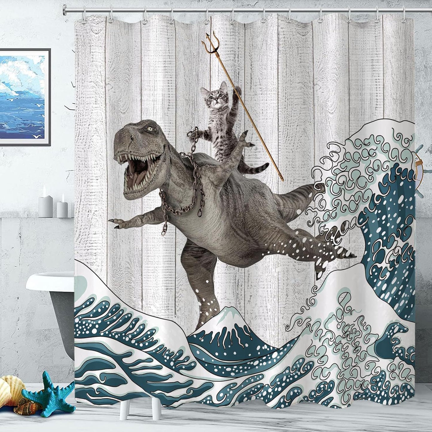 Ocean-Theme Duschvorhang Brehn