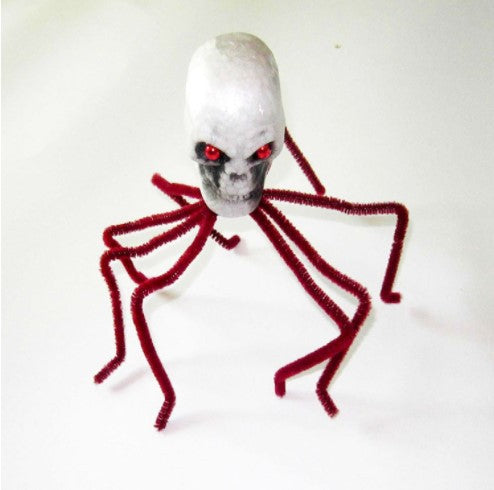 Dekorative Schädel-Spinnenfigur Brehn