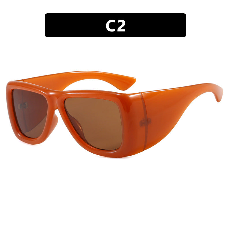 Damen trendige oversized Sonnenbrille mit markantem Schildpatt-Design Brehn