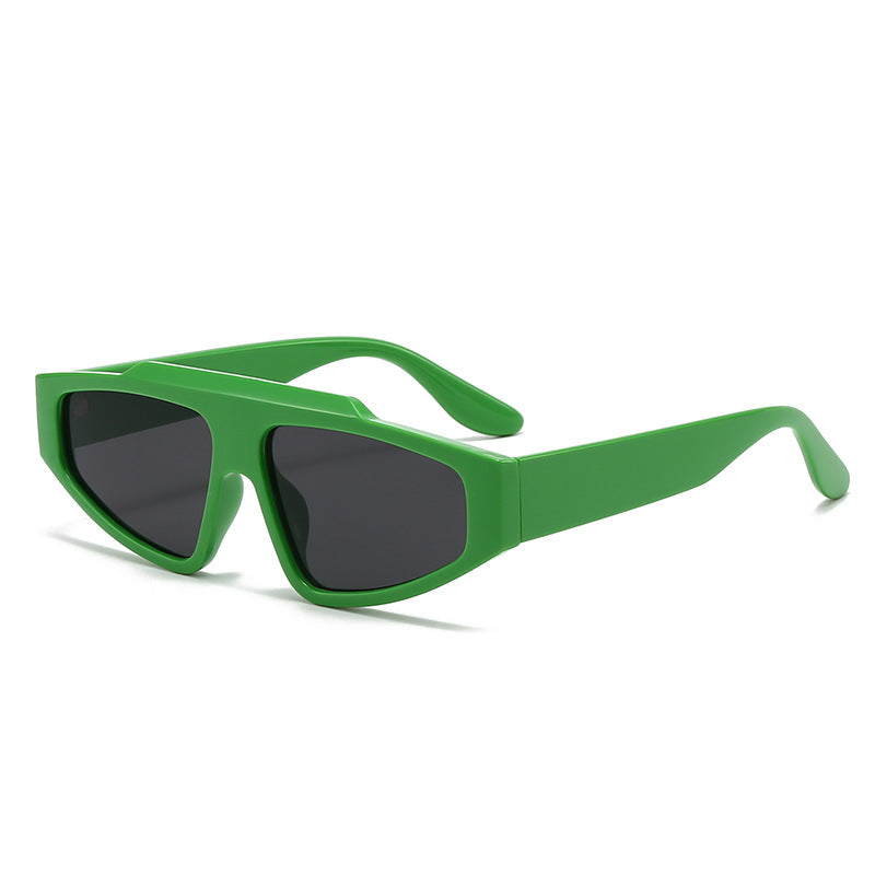 Damen futuristische Designer-Sonnenbrille mit markantem Rahmen Brehn