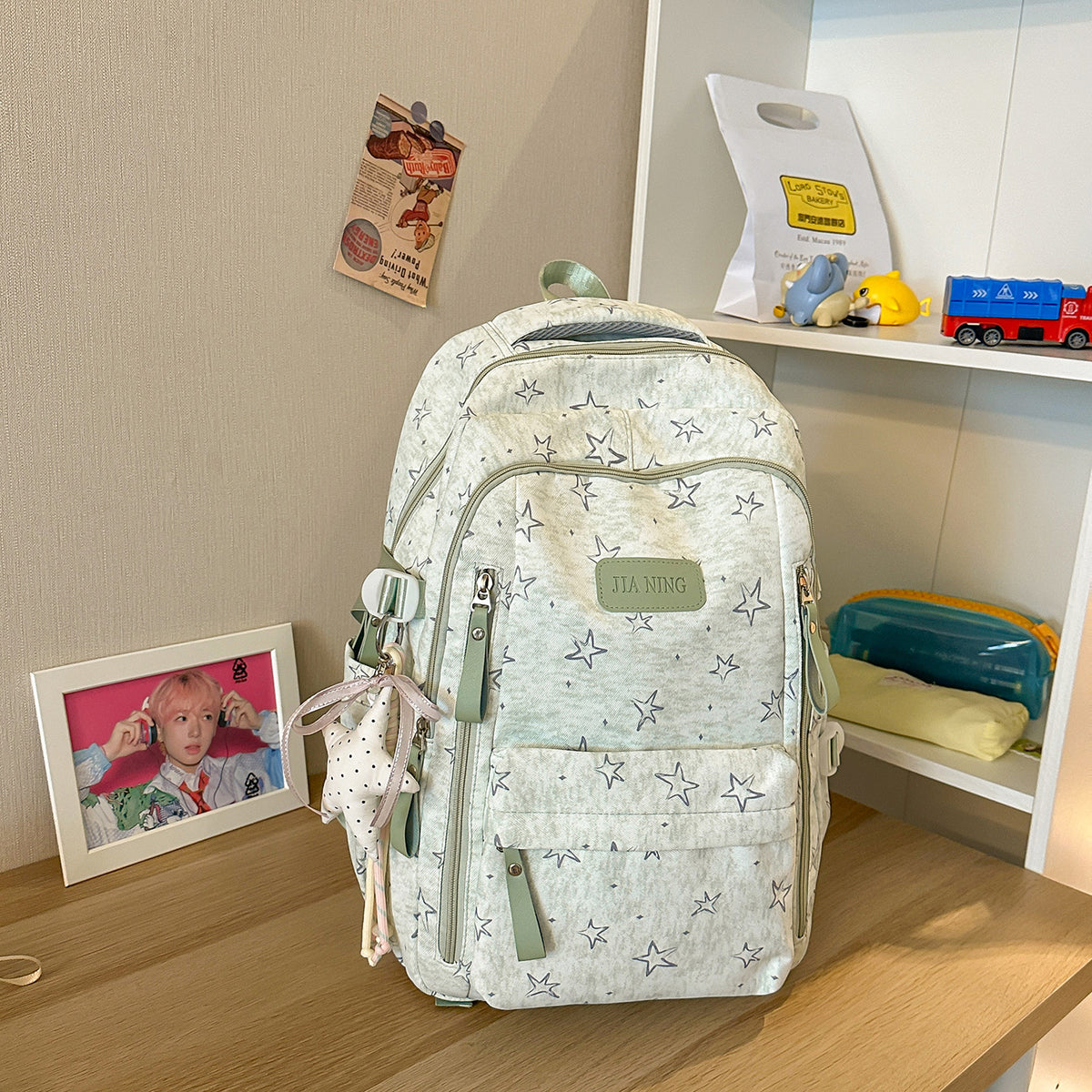 Stylischer Star-Emblazoned Alltagsrucksack Brehn